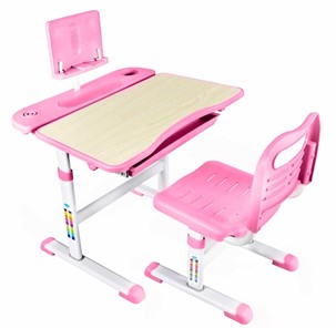 Детский стол-трансформер RIFFORMA SET-17A, розовый, клен в Тамбове