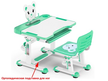 Стол растущий и стул Mealux EVO BD-04 Teddy New XL, green, зеленая в Тамбове