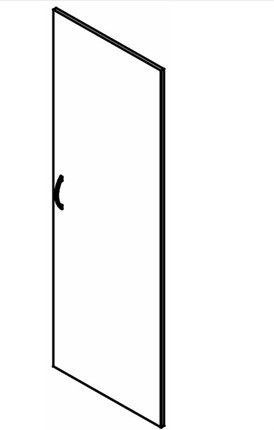 SIMPLE SD-6B Дверь высокая 594х16х1740 серый в Тамбове - изображение